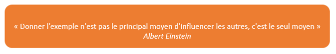 Donner l'exemple Albert Einstein